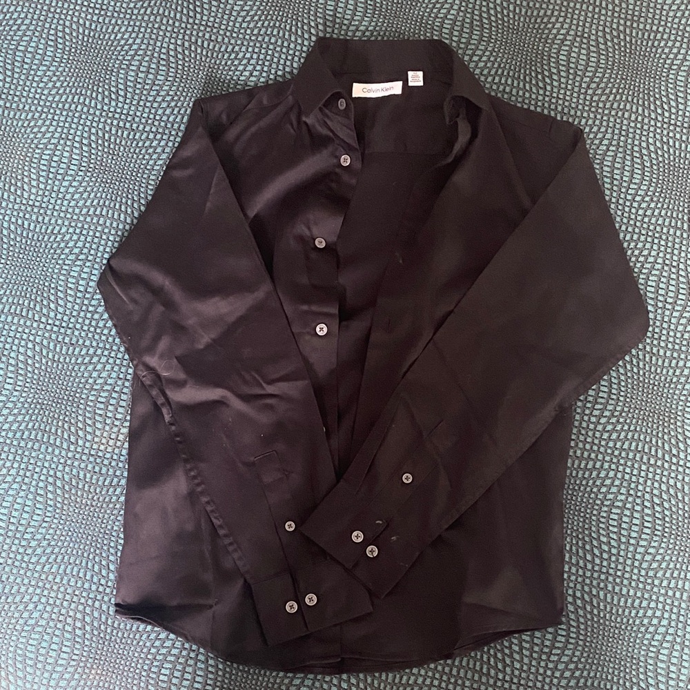 Calvin Klein Men's Black Button Down Shirt